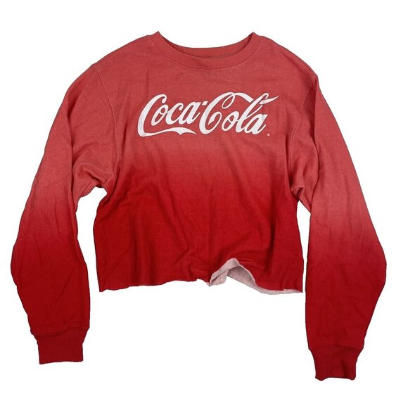Coca-Cola Tops - Coca-Cola Cropped Sweatshirt Red Ombre Size M